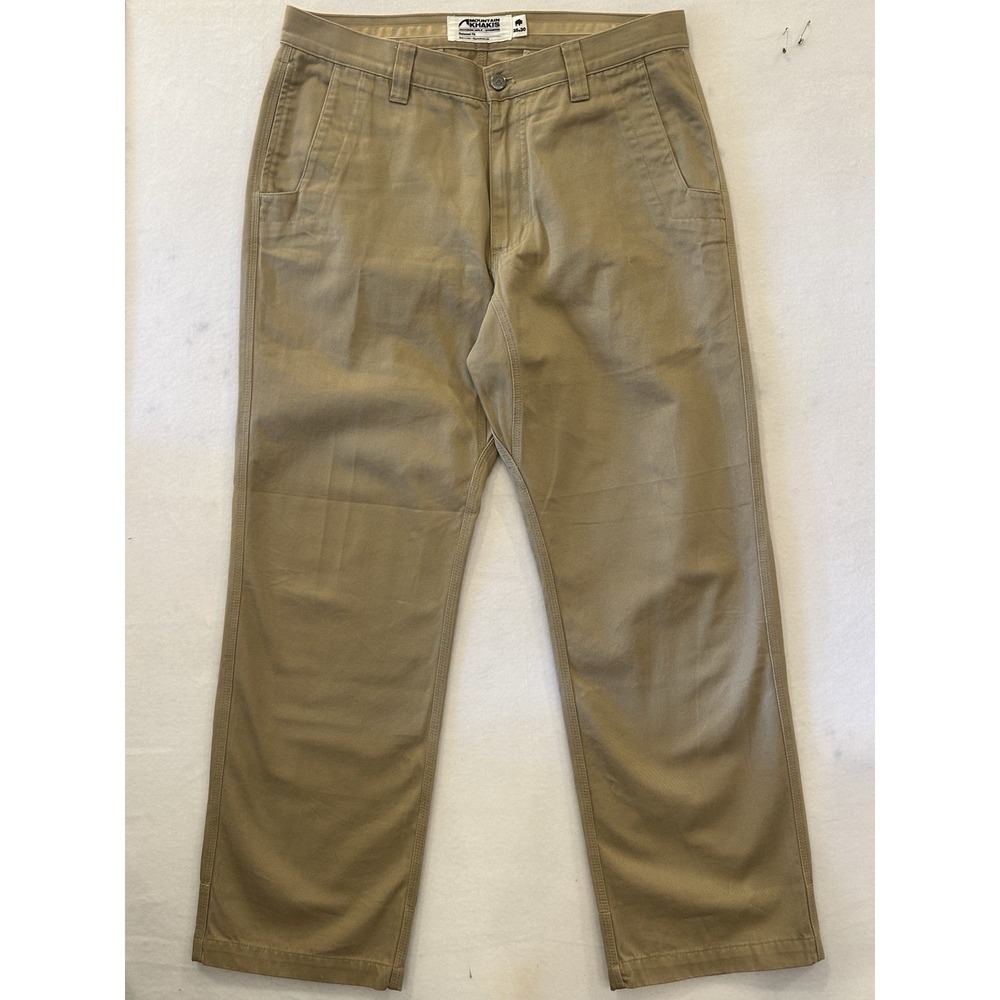 Mountain Khakis Pants Mens 35x30 Teton Twill Tan Chino Relaxed 100% Cotton